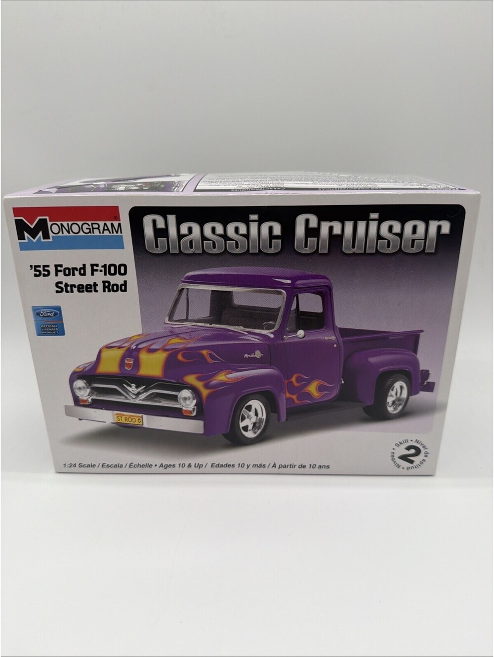 Monogram 1955 Ford F-100 Pickup Street Rod Plastic Model Truck 1/24 New Open